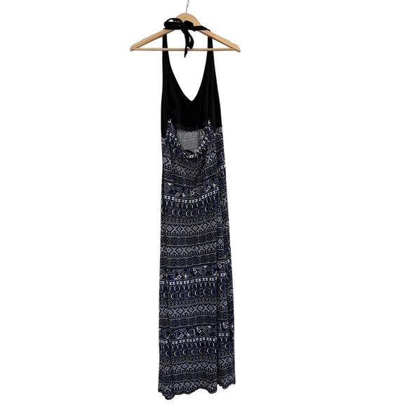 Cache Halter Maxi Dress Womens Large Beach Boho Chic Tribal Geometric Y2K - Picture 2 of 14